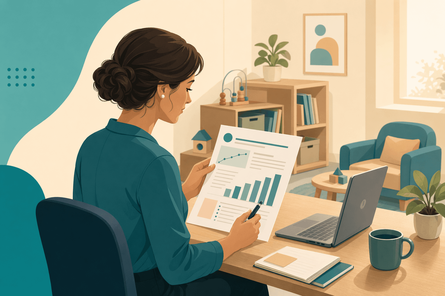ABA discharge summary packet with goal outcomes, maintenance plan, transition checklist, and caregiver handoff notes.