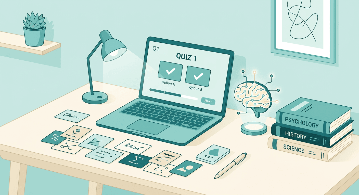 AI-powered study tools with flashcards and mock exams